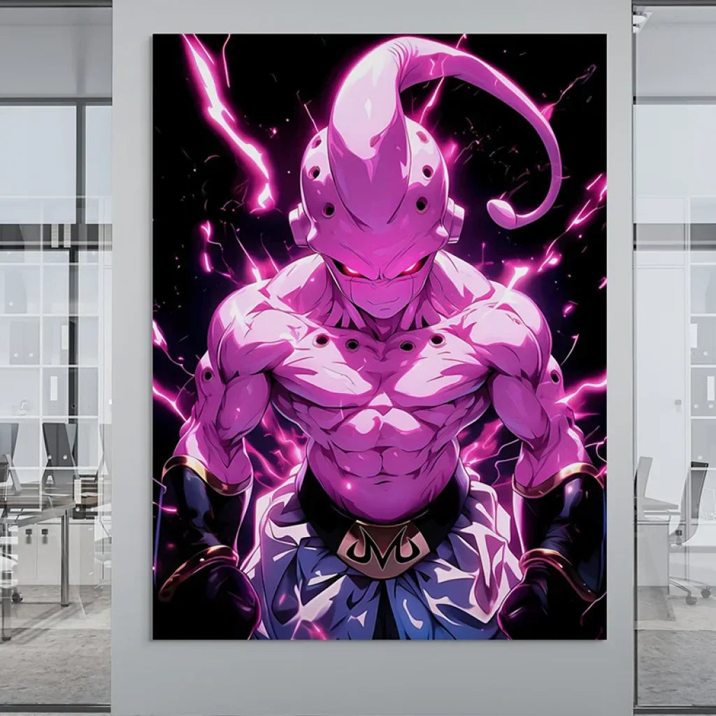 tableau dragon ball art collection saiyan rouge