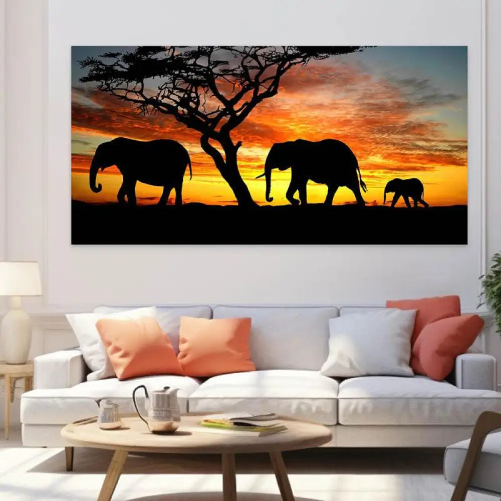 Tableau Eléphant | Paysage D'Afrique | Profitez des Promos -20%