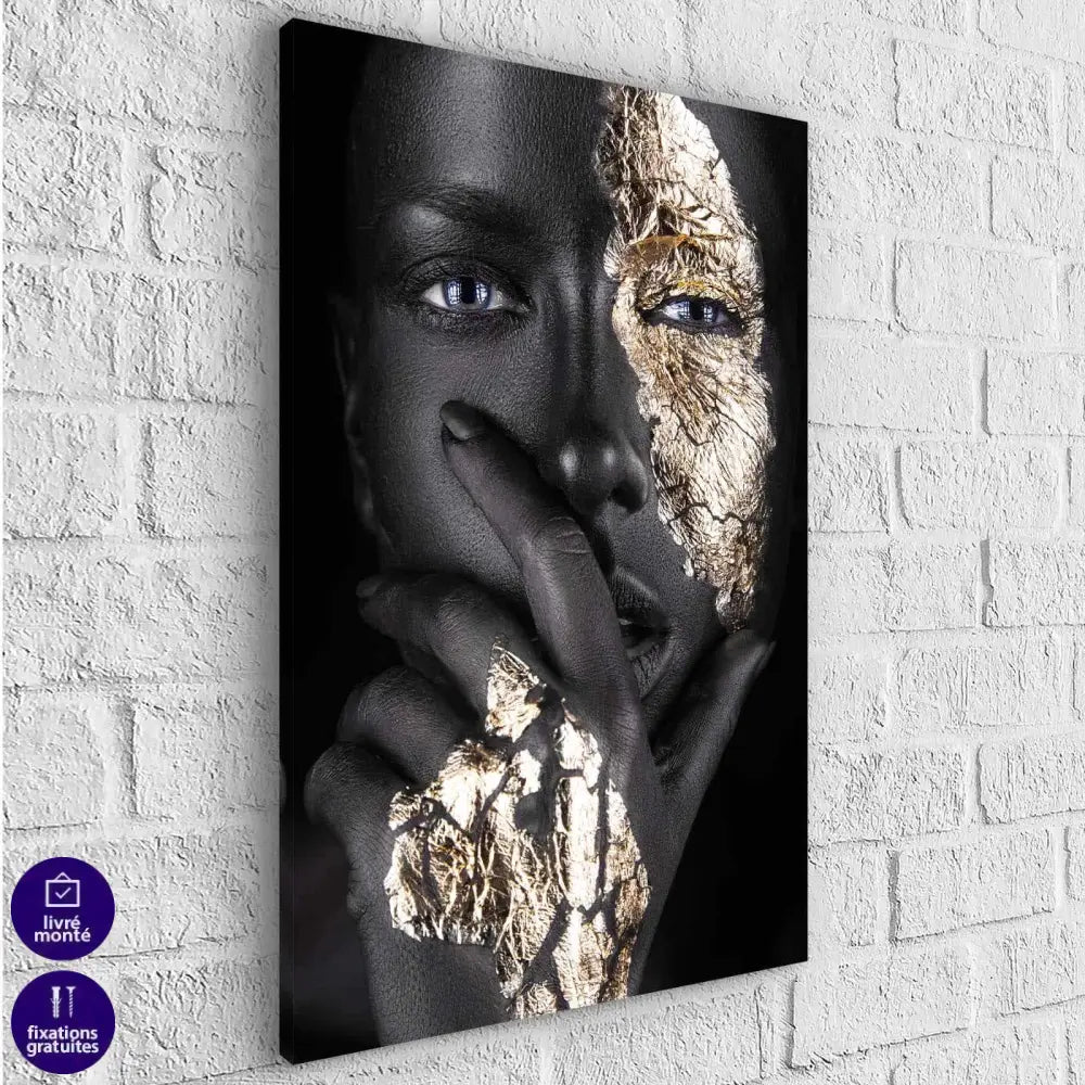 Tableau Fashion La Femme en or - Montableaudeco