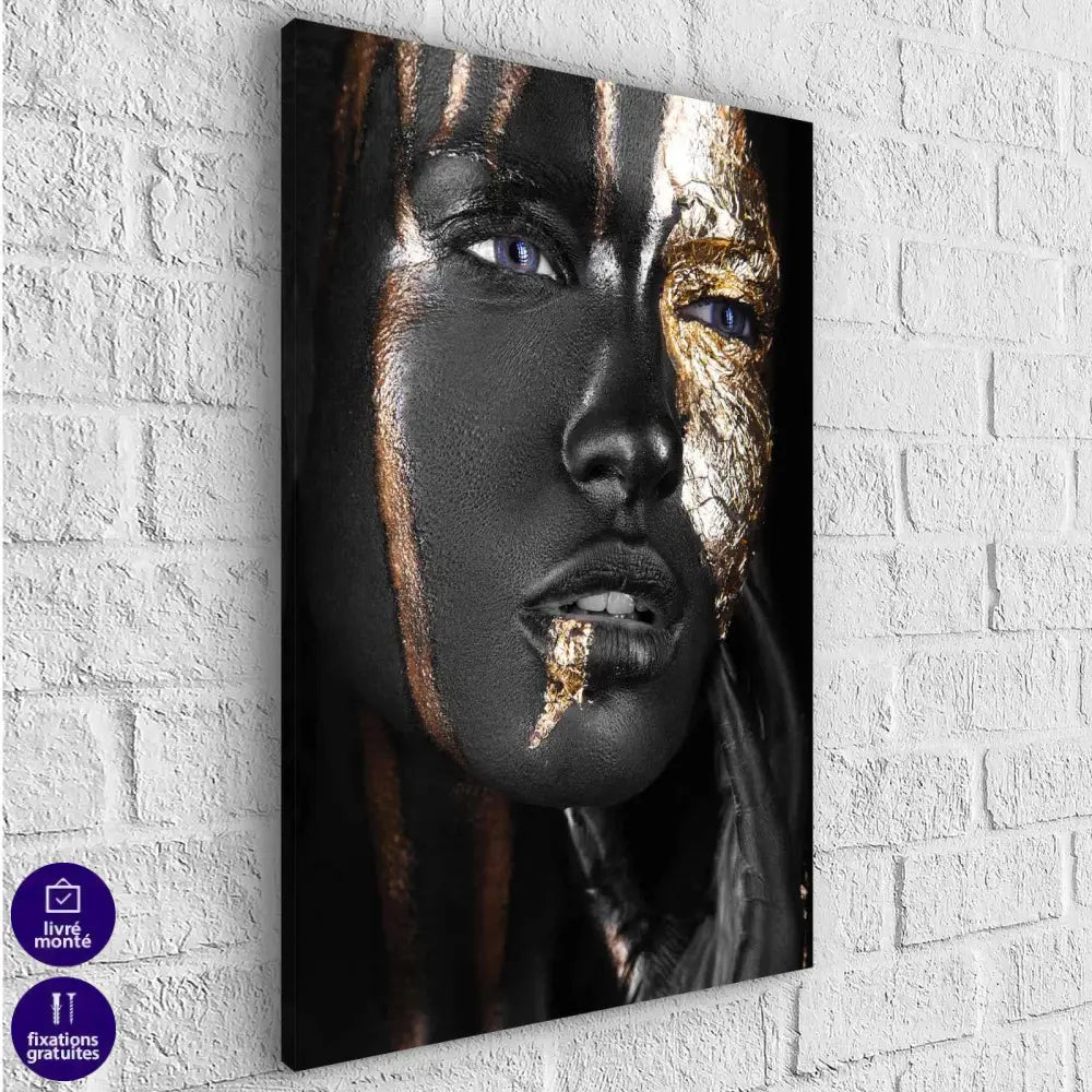 Tableau Fashion La Femme en or - Montableaudeco