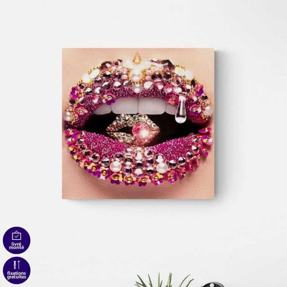 Tableau Fashion Les Lèvres Pop 6 Pièces - Montableaudeco