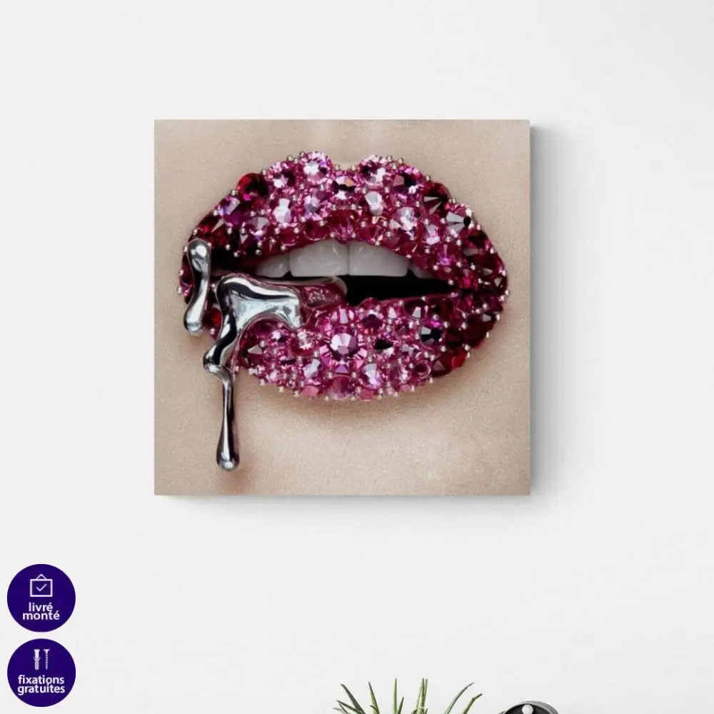 Tableau Fashion Les Lèvres Pop 6 Pièces - Montableaudeco