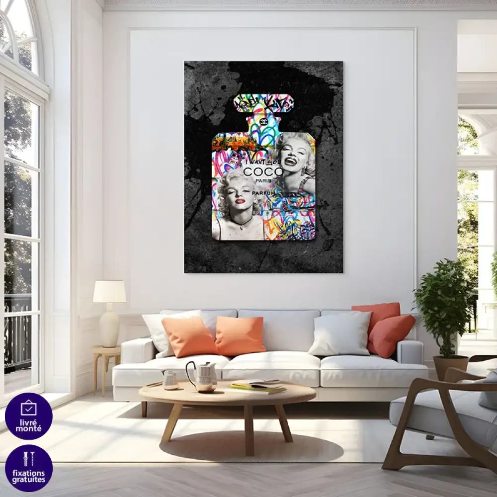 tableau street art monroe parfum