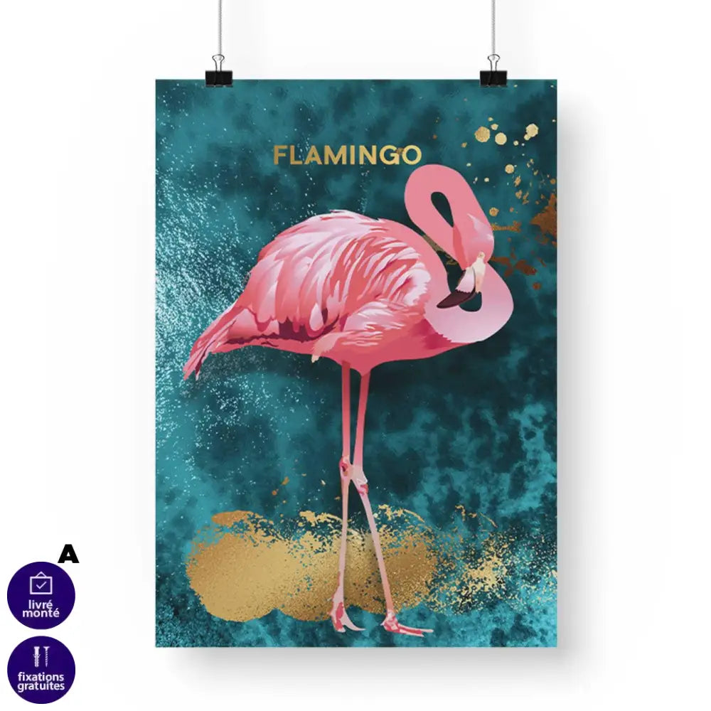 Tableau Flamant Rose Ensemble 3 Pièces - Montableaudeco