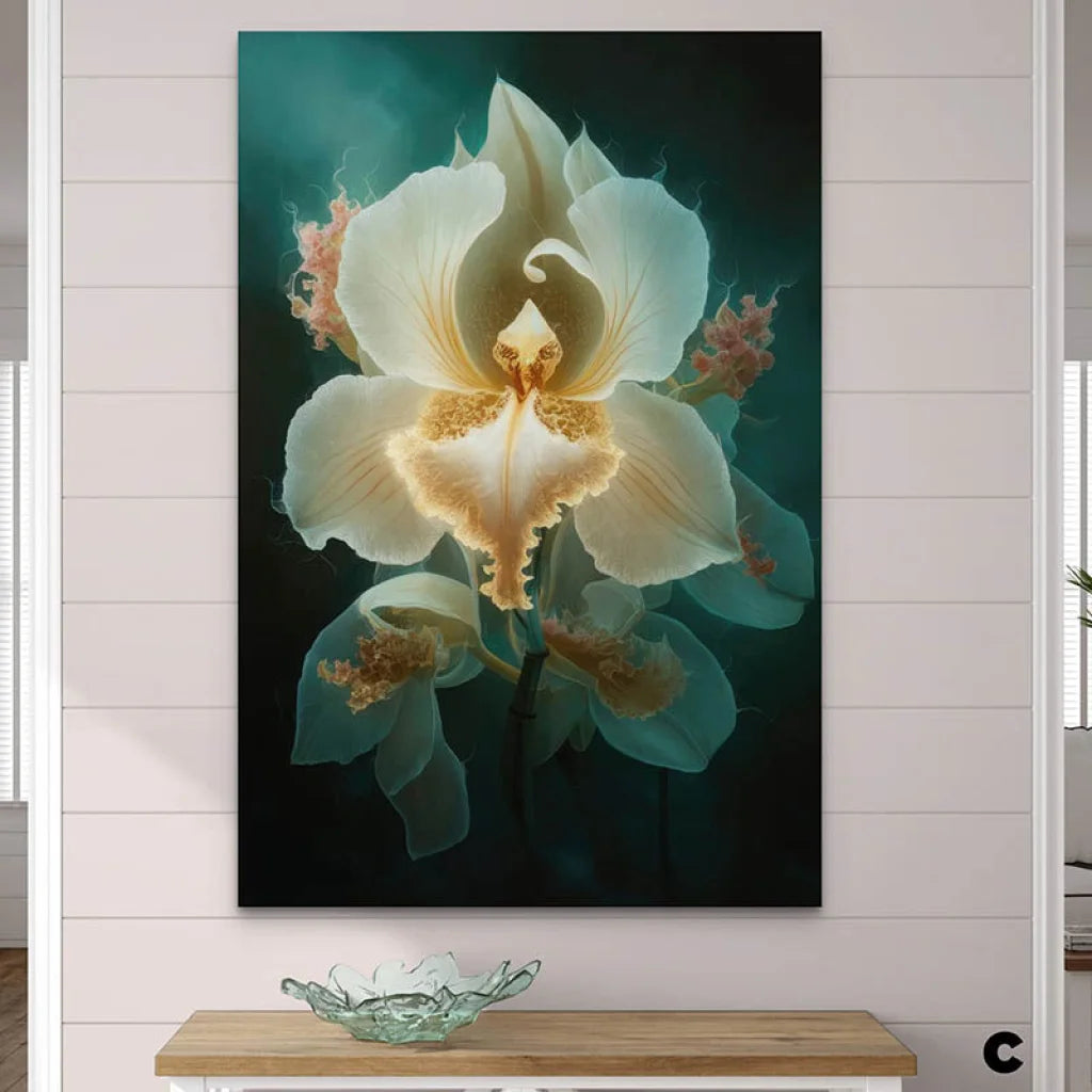 Tableau Fleur Les 3 Fleurs 40x60cm / Toile tendue sur châssis / C Tableau Fleur