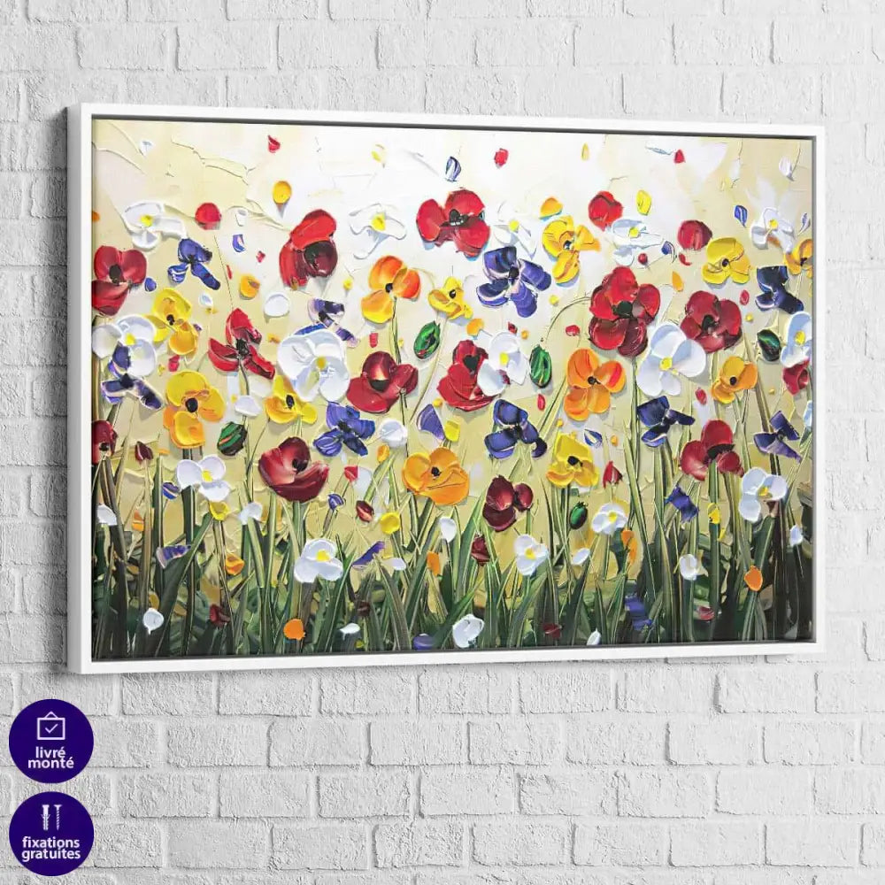 Tableau Fleur Un Champ de Fleurs - Montableaudeco