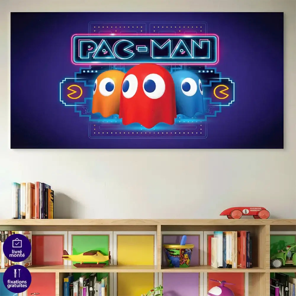 Décoration murale Pac-Man pour fans de jeux vidéo vintage