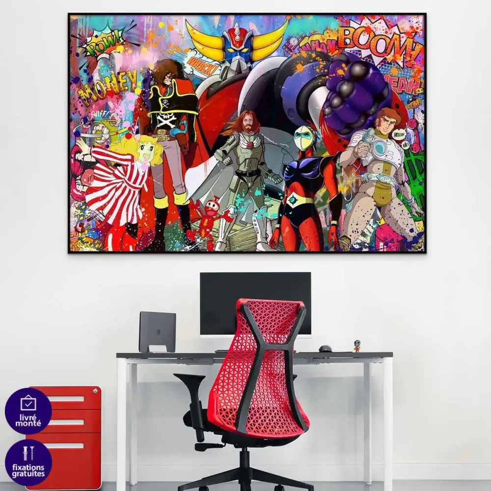 Tableau Goldorak et les amis - Montableaudeco