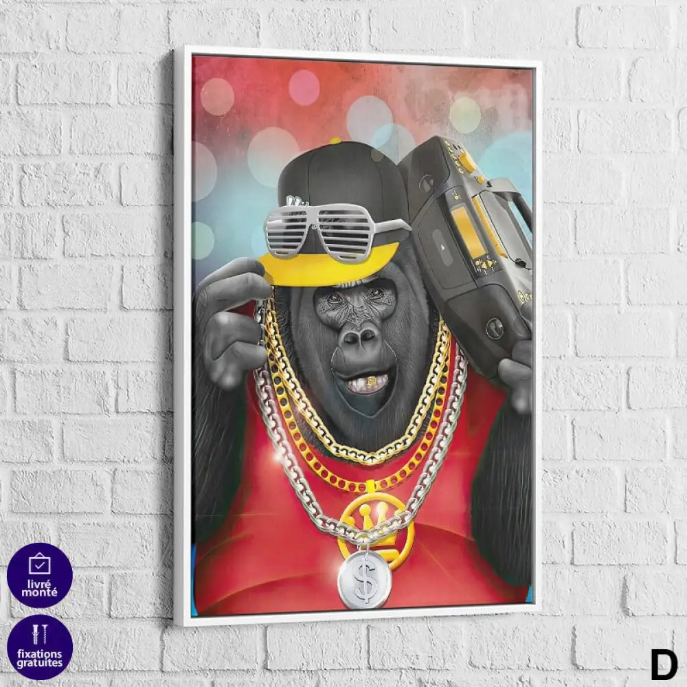 Tableau Gorille Gangsta Tableau Animaux