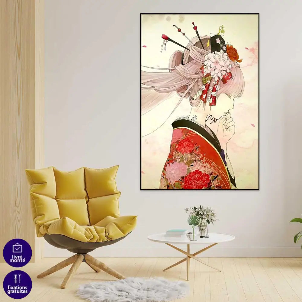 Tableau Japonais Jeune Geisha - Montableaudeco