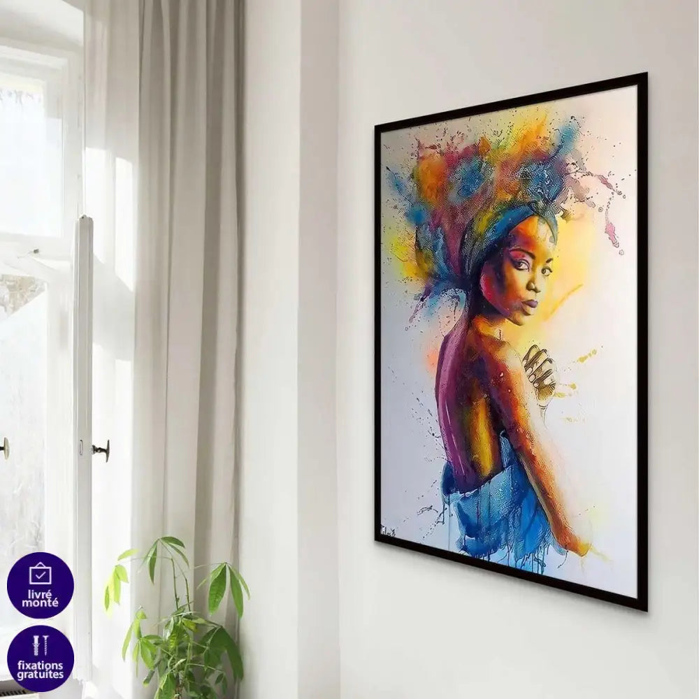Tableau Jolie Femme Africaine - Montableaudeco