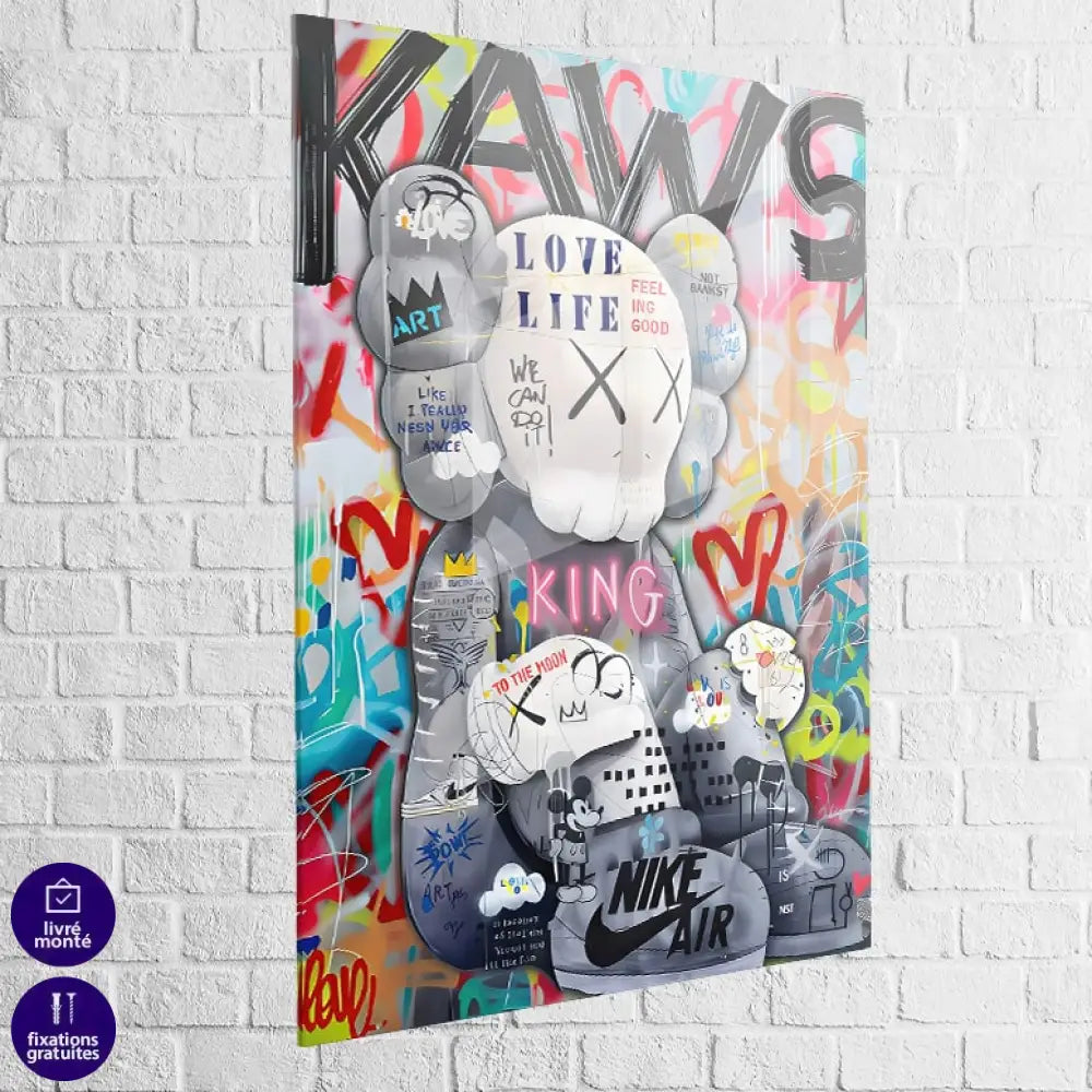 tableau kaws pop graff en plexiglas