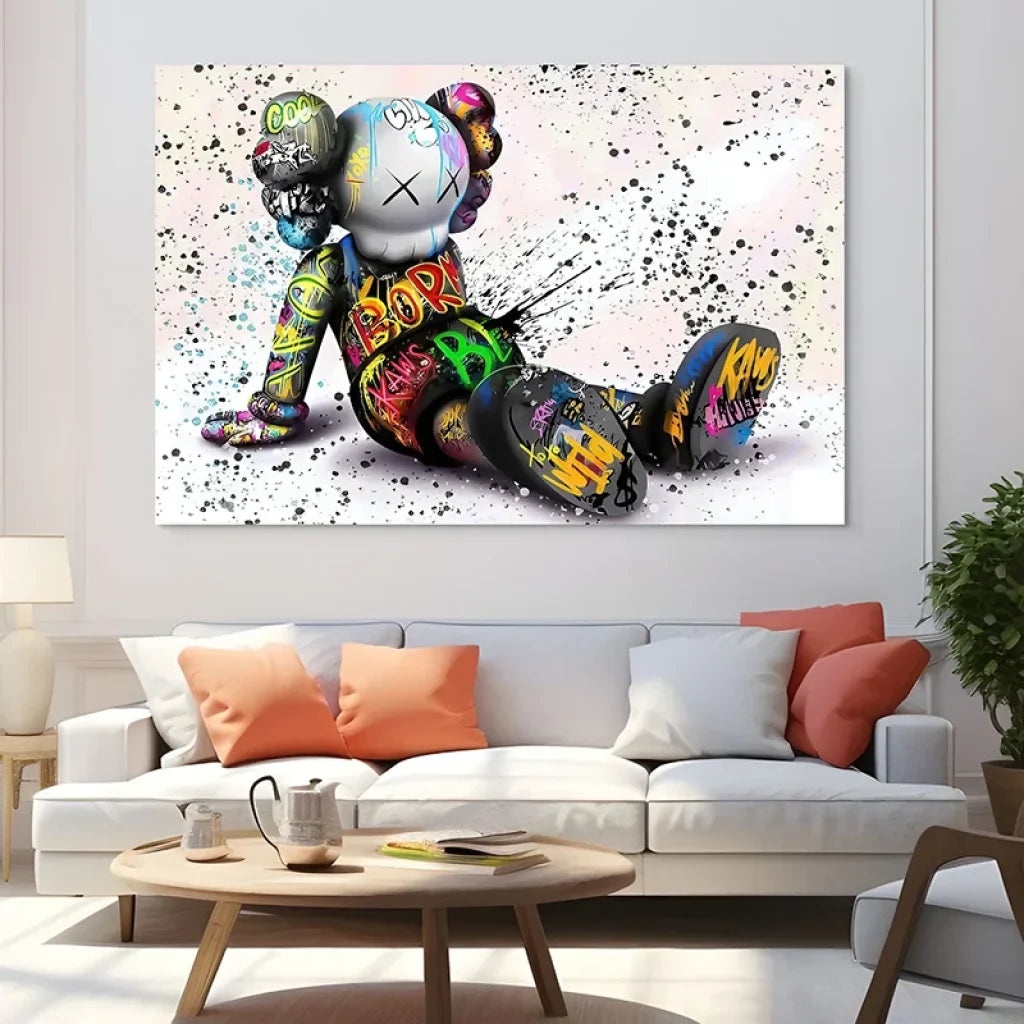 visuel pop graphique couleurs néon pour déco urbaine