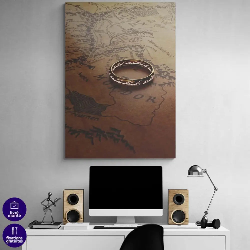 Tableau Le Seigneur des Anneaux L'anneau unique - Montableaudeco