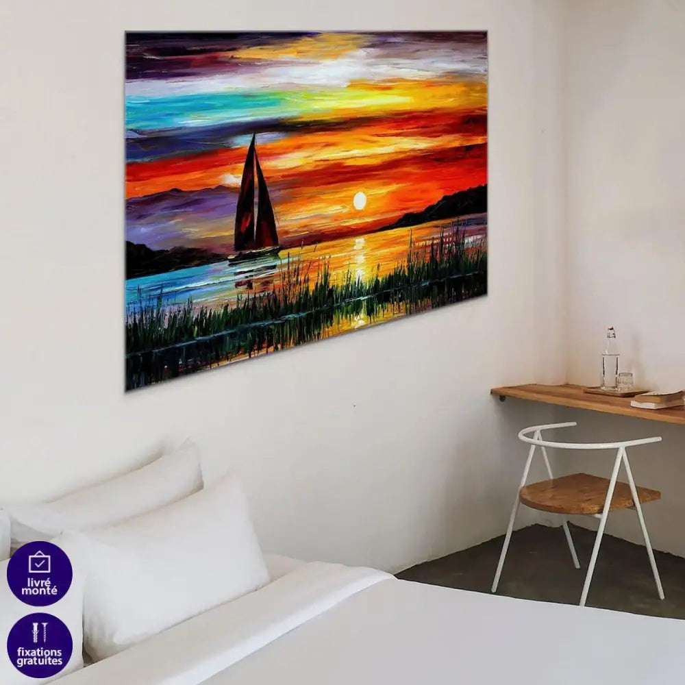 Tableau Le Voilier sur un Lac - Montableaudeco