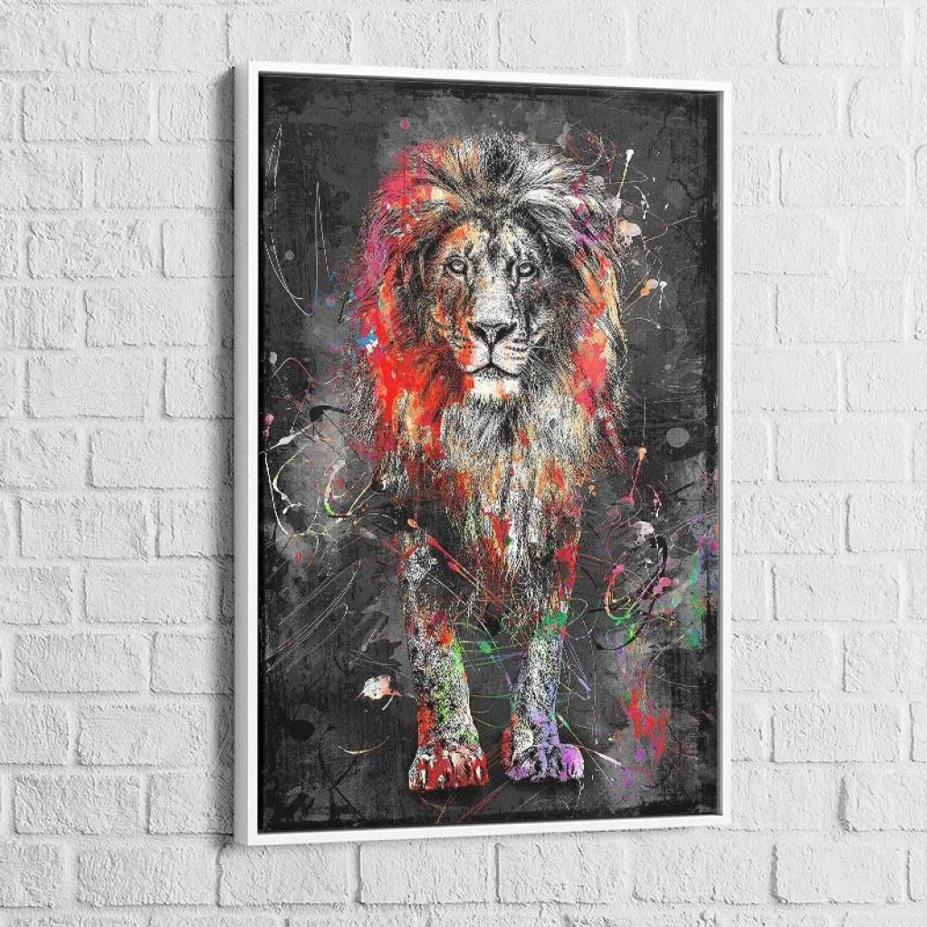 Tableau Lion Coloré Grafitti - Montableaudeco