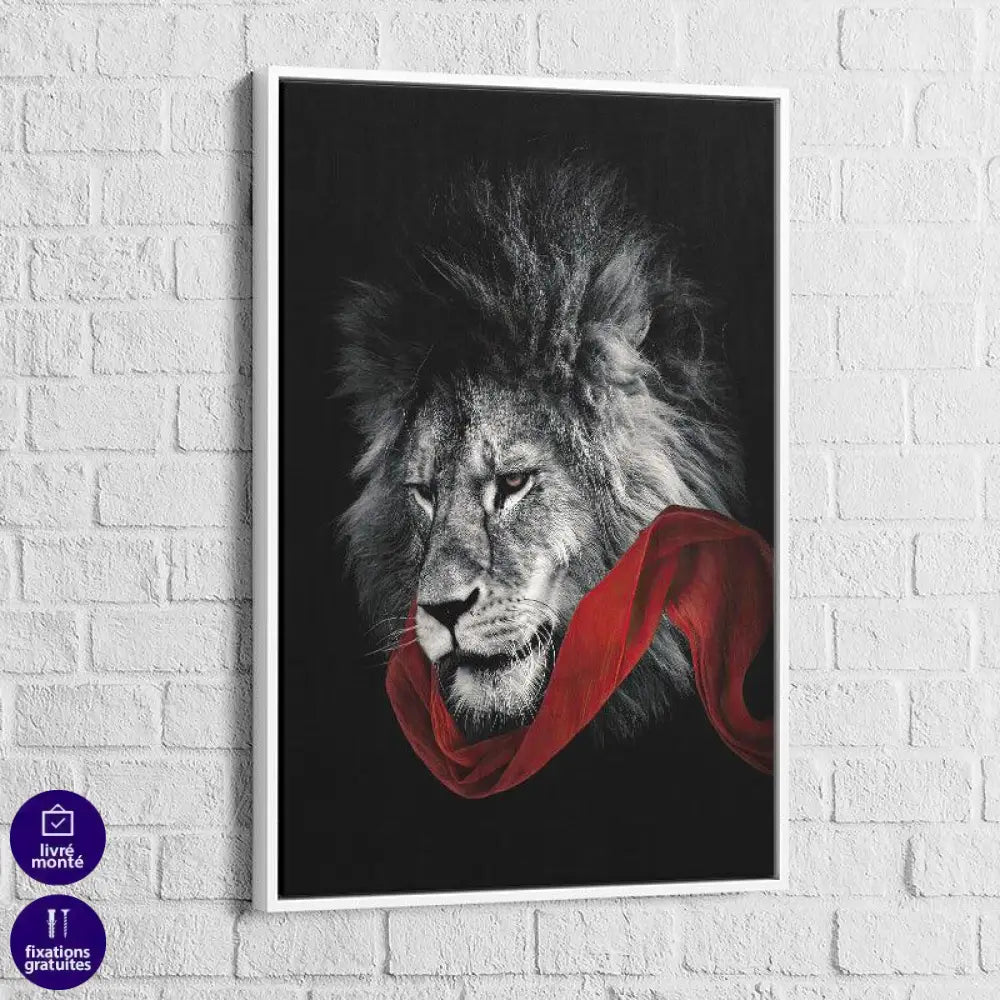 Tableau Lion noir et Blanc - Montableaudeco
