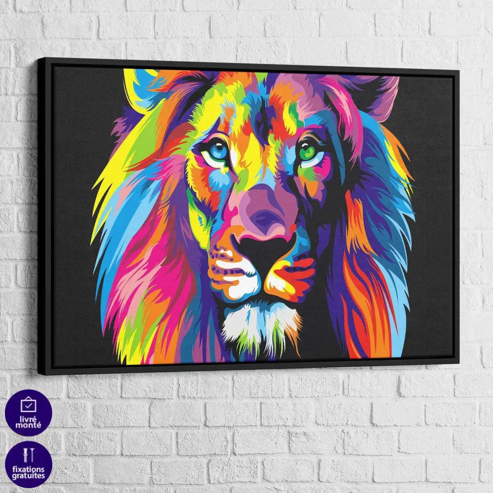 Tableau Lion Pop art - Montableaudeco