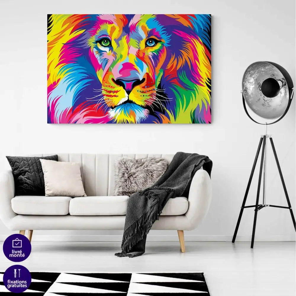 Tableau Lion Pop Art Portrait - Montableaudeco