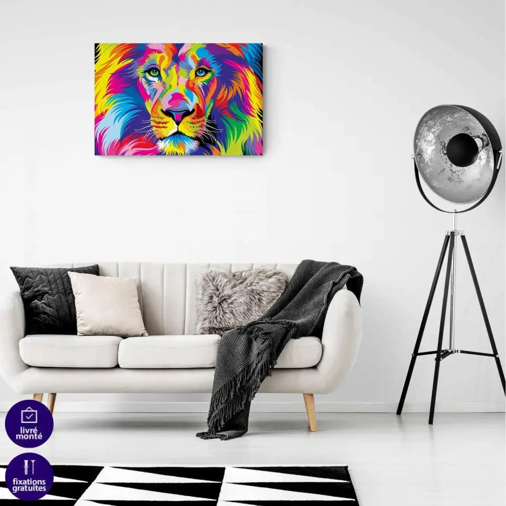 Tableau Lion Pop Art Portrait - Montableaudeco