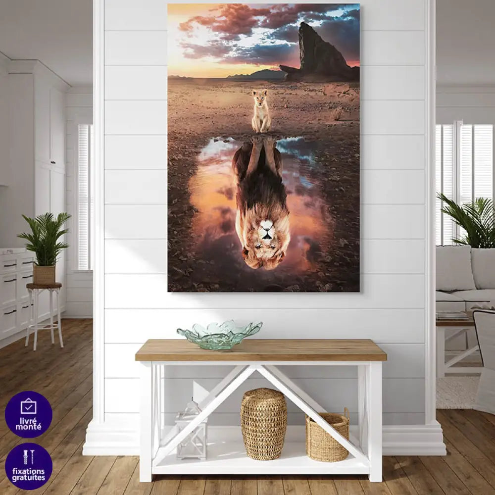 Tableau Lion Rêve de Grandeur b