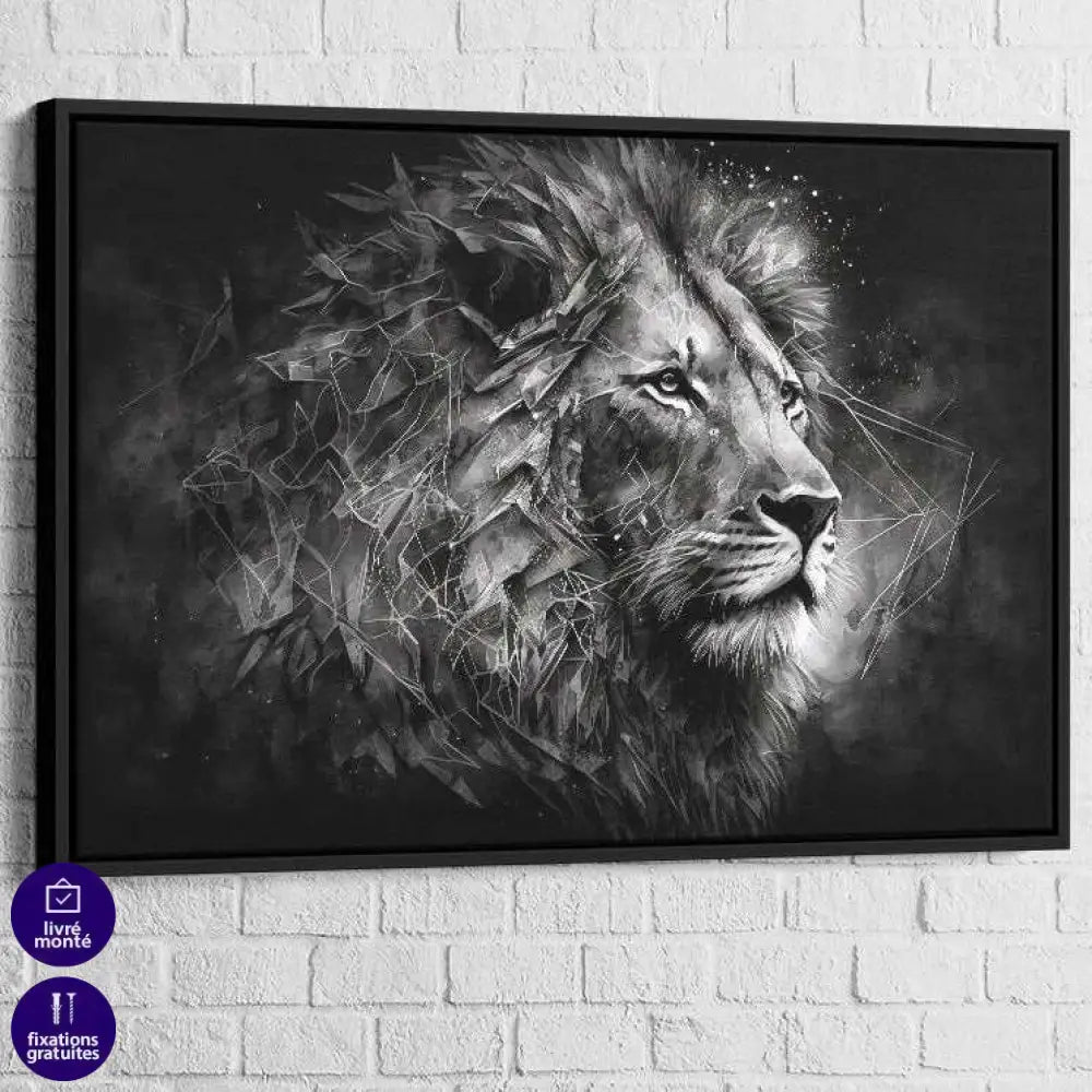 Tableau Lion | Silhouette Royale | Profitez des Promos -20% d