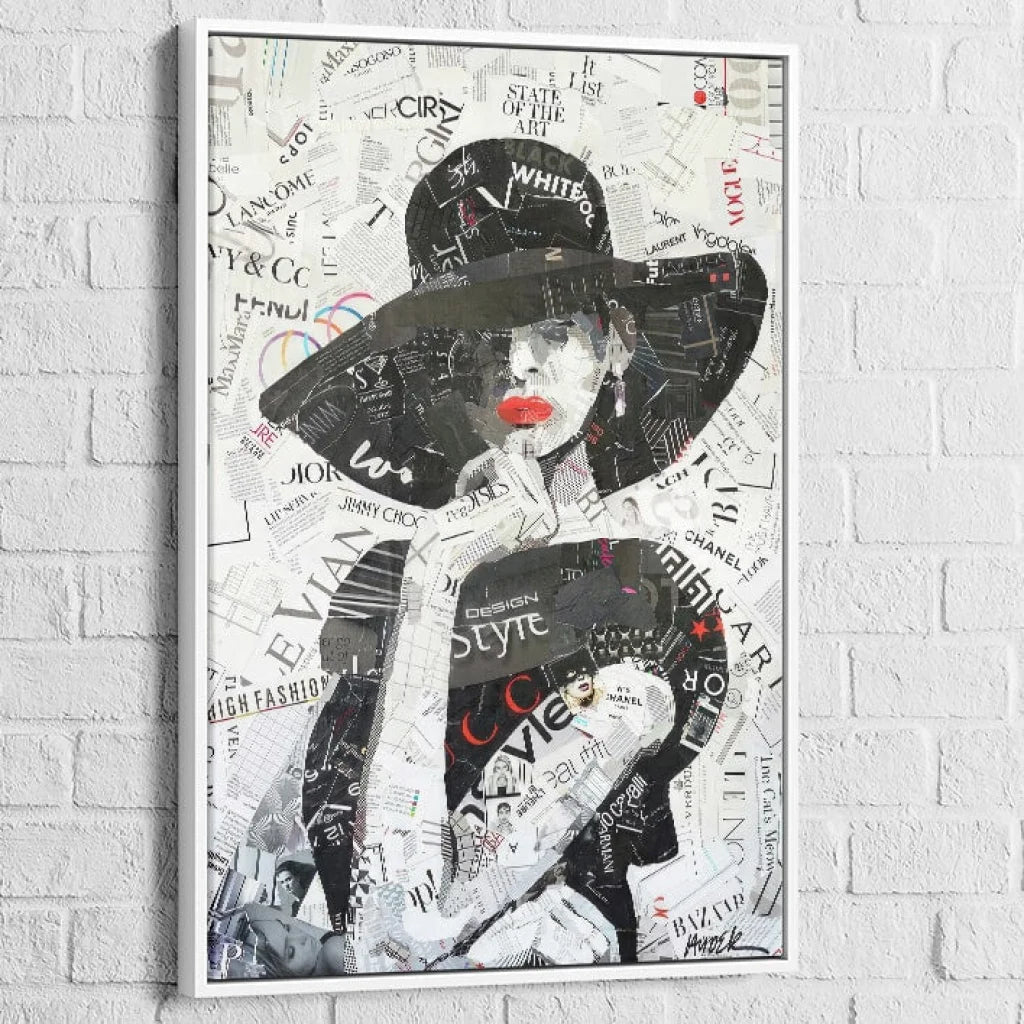 Tableau Luxe Silhouette Glamour 40x60cm / Cadre Blanc Tableau Luxe