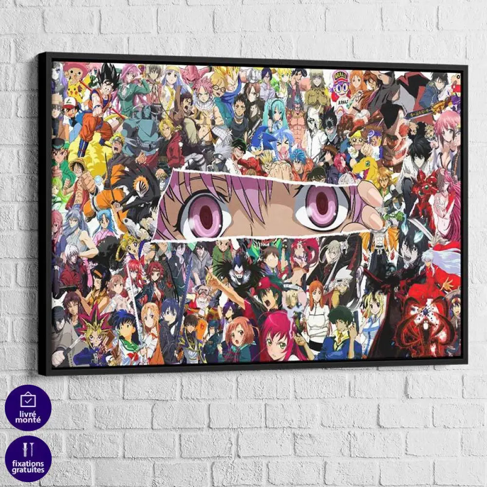 Tableau Manga Tous la ! - Montableaudeco