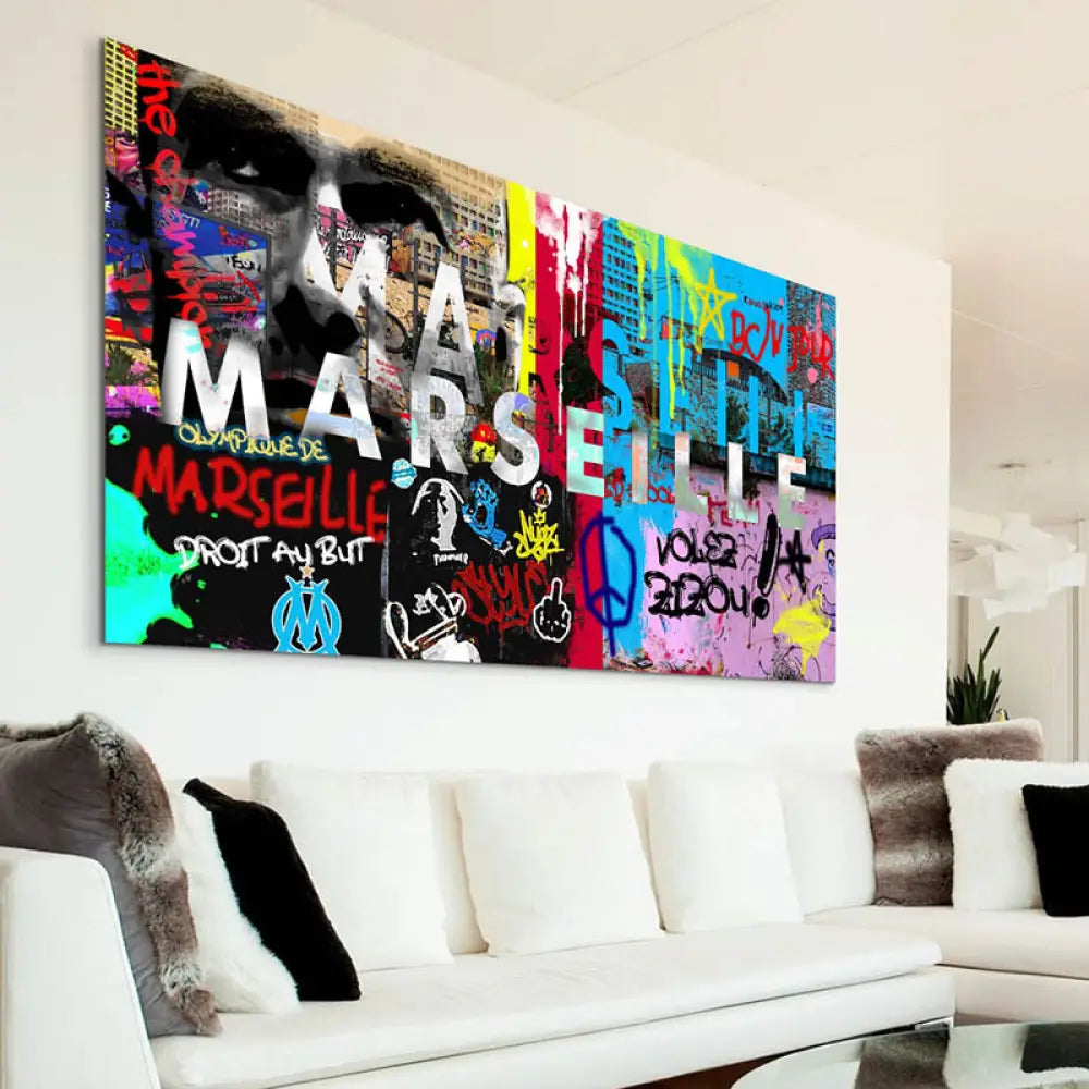 Tableau Marseille Street OM Tableau Sport