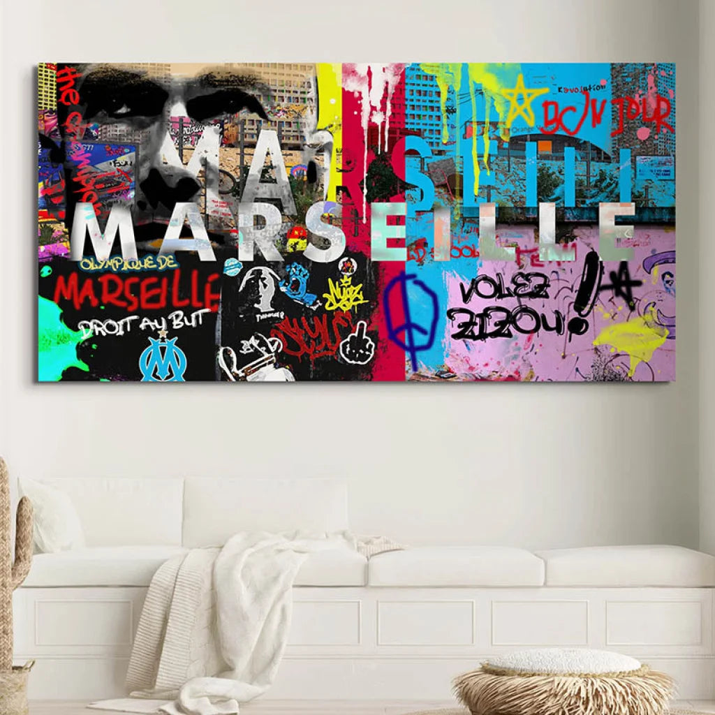 Tableau Marseille Street OM Tableau Sport