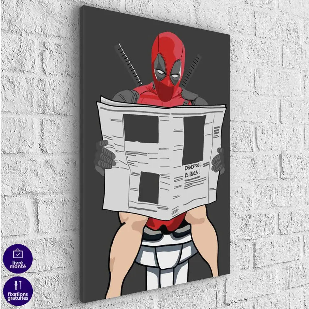 Tableau Marvel Dc Comics Les Héros aux Toilettes - Montableaudeco