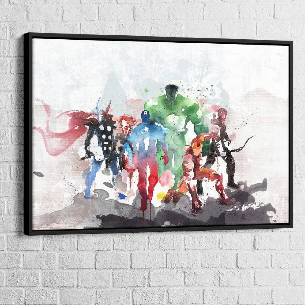 Tableau Marvel Painting 40x60cm / Cadre Noir Tableau Marvel