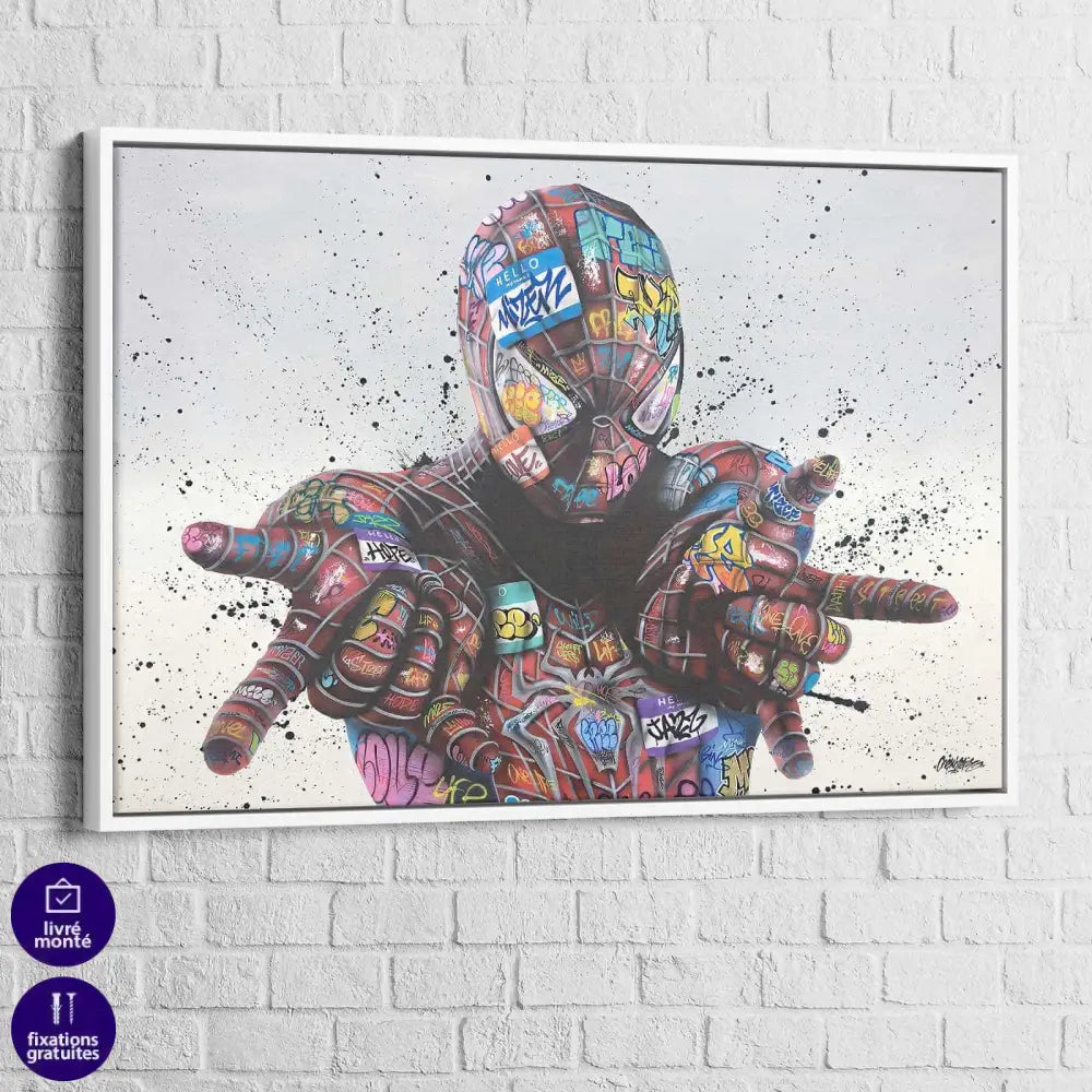 Tableau Marvel Spiderman Graffiti - Montableaudeco