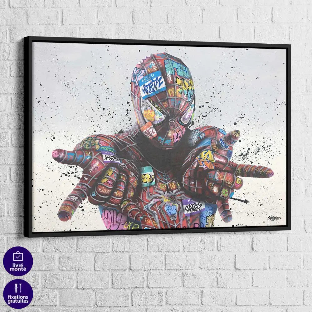 Tableau Marvel Spiderman Graffiti - Montableaudeco