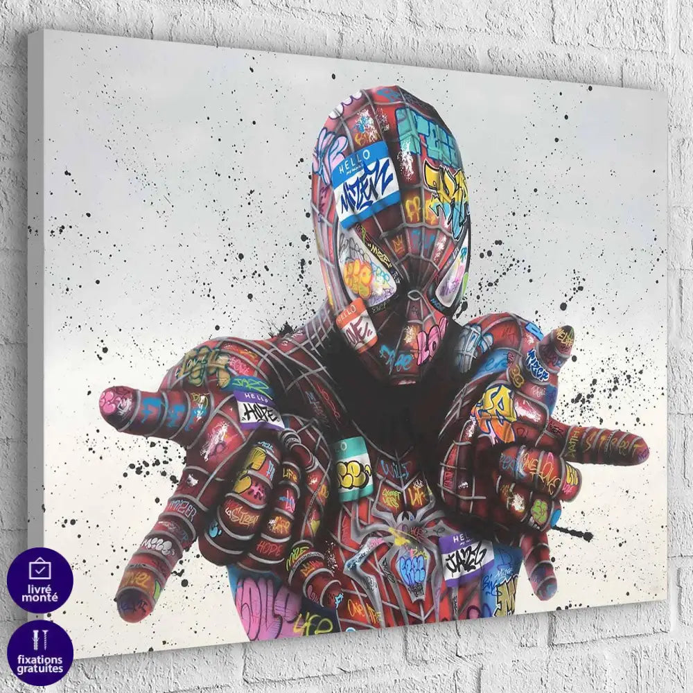 Tableau Marvel Spiderman Graffiti - Montableaudeco