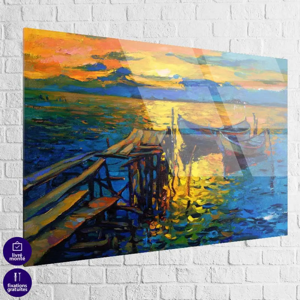 Tableau Mer Éclat du Soir 40x60cm / Plexiglas Tableau Mer