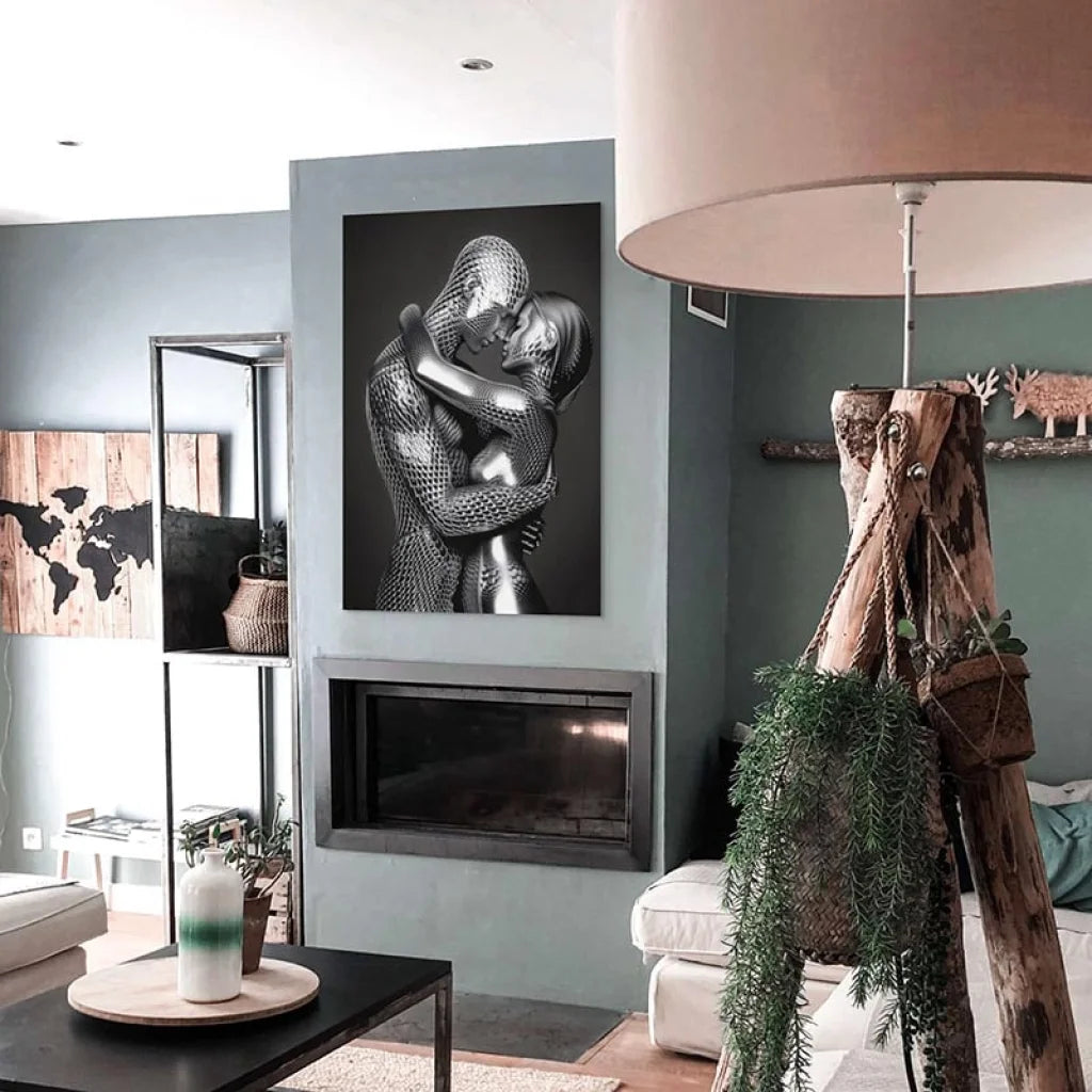 Tableau Moderne Amour Surréaliste Tableau Femme