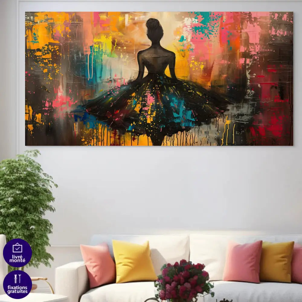 Tableau Moderne Gracieuse Abstraction 40x80cm / Toile tendue sur châssis Tableau moderne