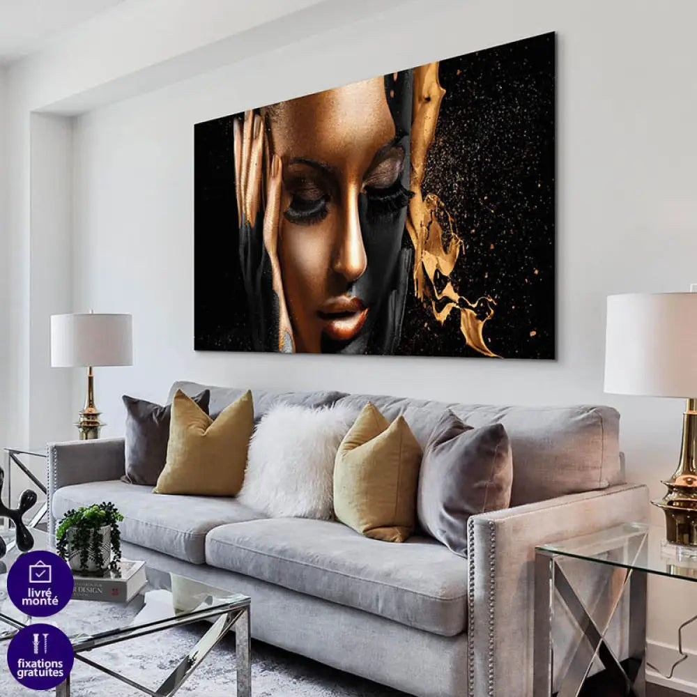 Tableau Moderne La Femme en Or 2