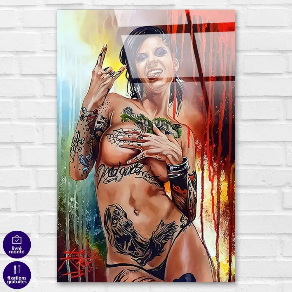 Tableau Moderne La Femme Tatoo Sexy - Montableaudeco