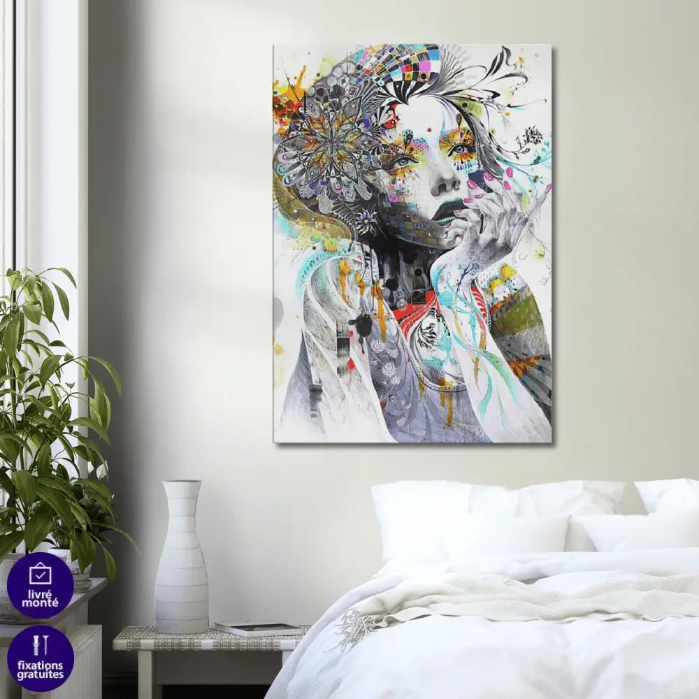 Tableau Moderne La Fille de Fleurs - Montableaudeco