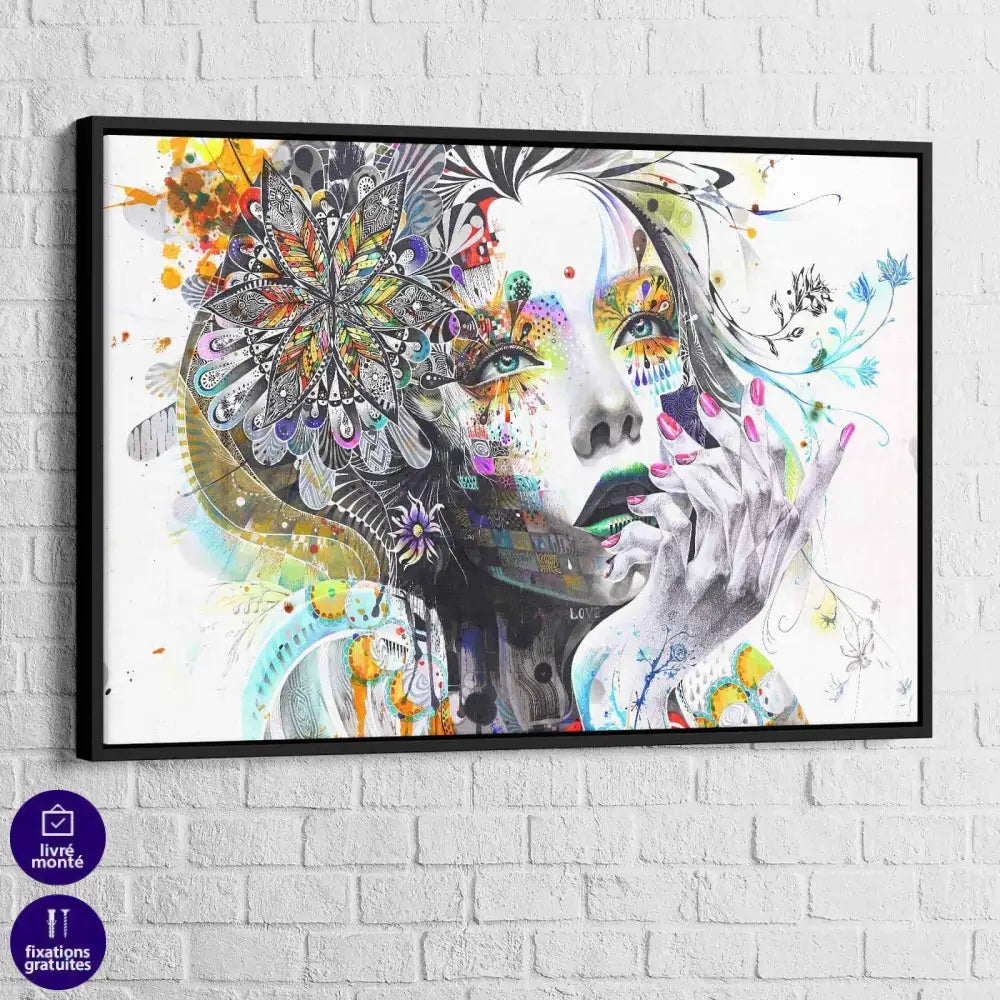 Tableau Moderne La Fille des Fleurs - Montableaudeco