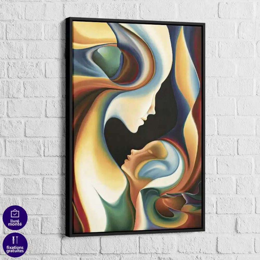 Tableau Moderne L’amour Eternel 40x60cm / Cadre Noir Tableau moderne