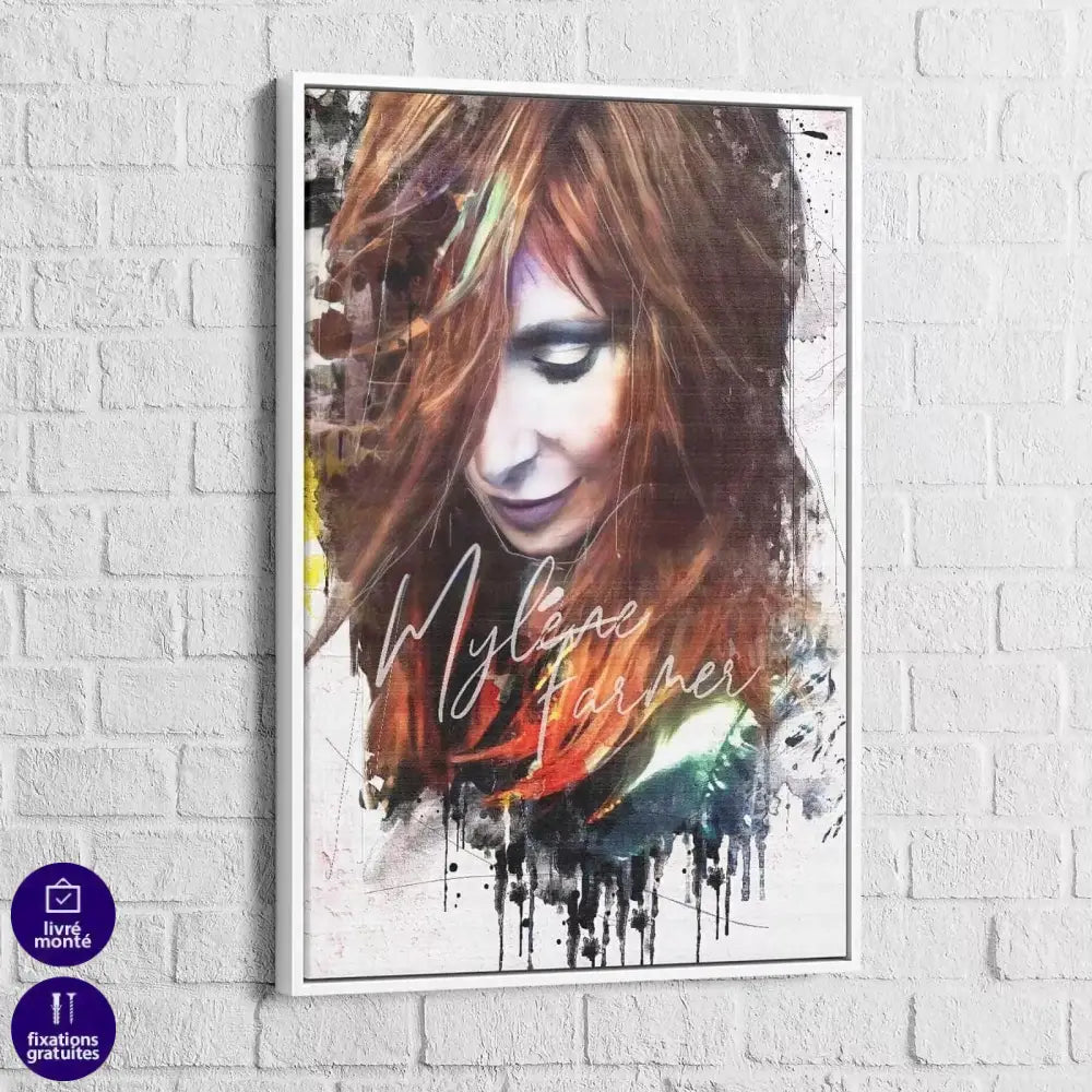 Tableau Mylène Farmer Besoin d'amour - Montableaudeco