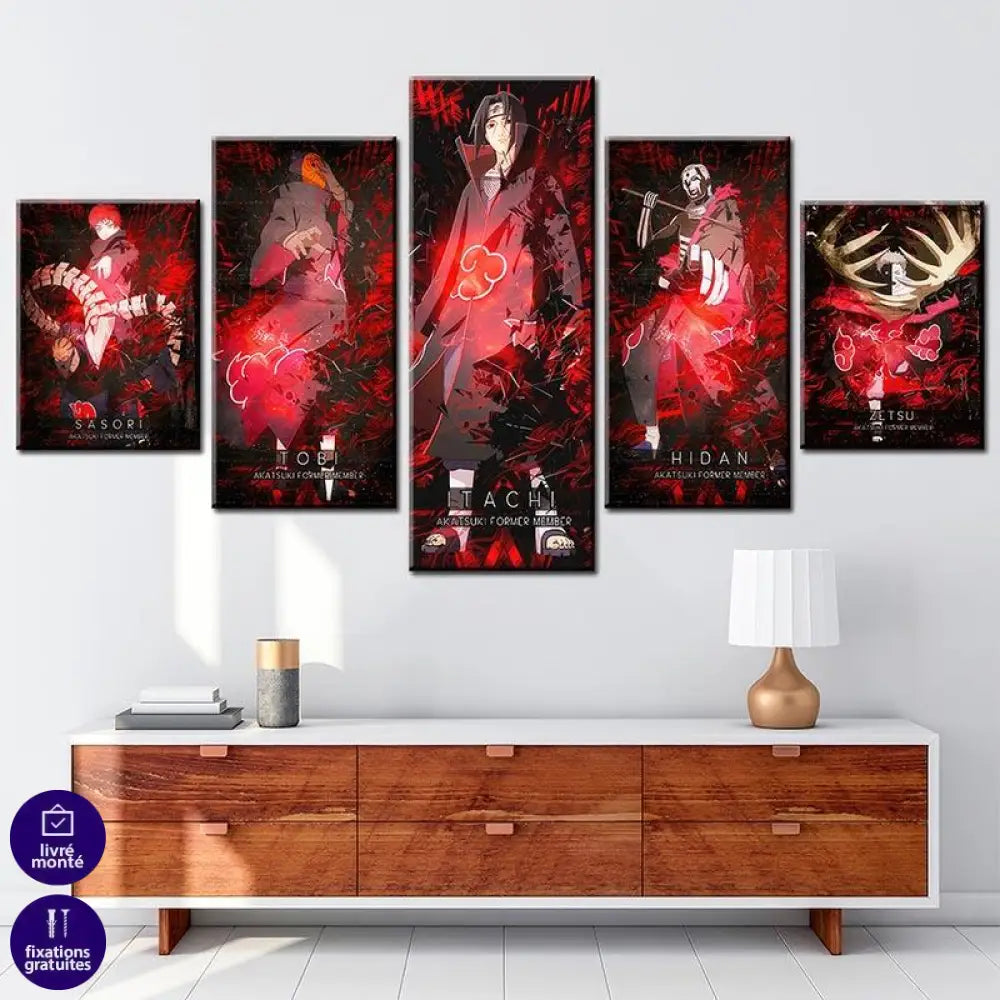 Tableau Naruto | Déco en 5 Panneaux | Offre de Bienvenue -20%