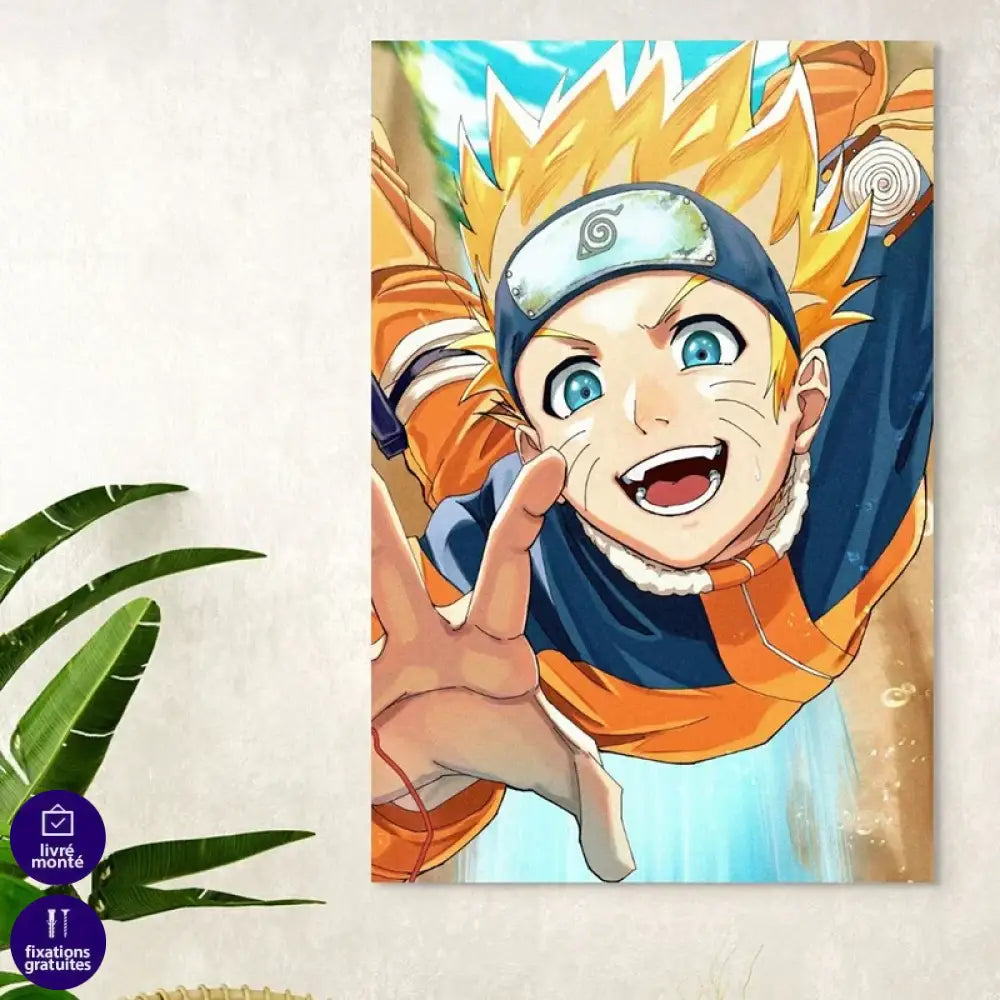 Poster haute définition Naruto Uzumaki dynamique