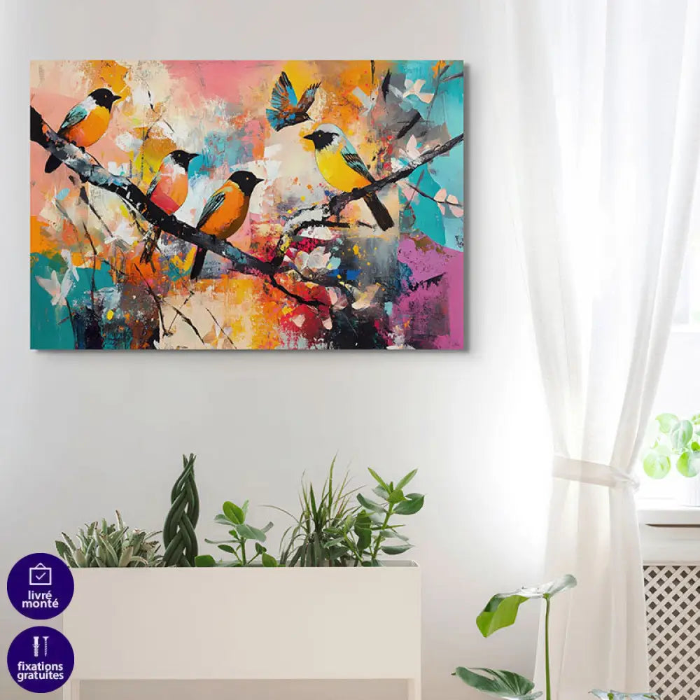 Tableau Oiseau Sur la Branche 2