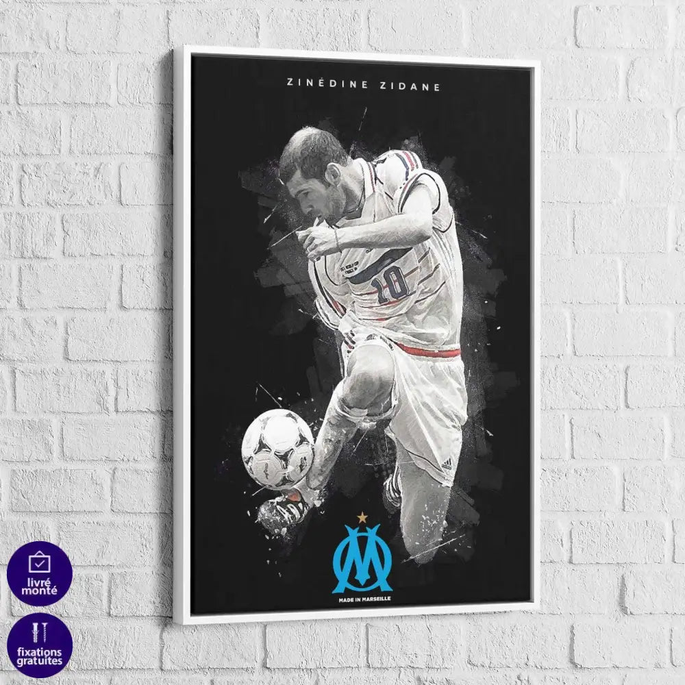 Tableau Olympique de Marseille Zidane - Montableaudeco