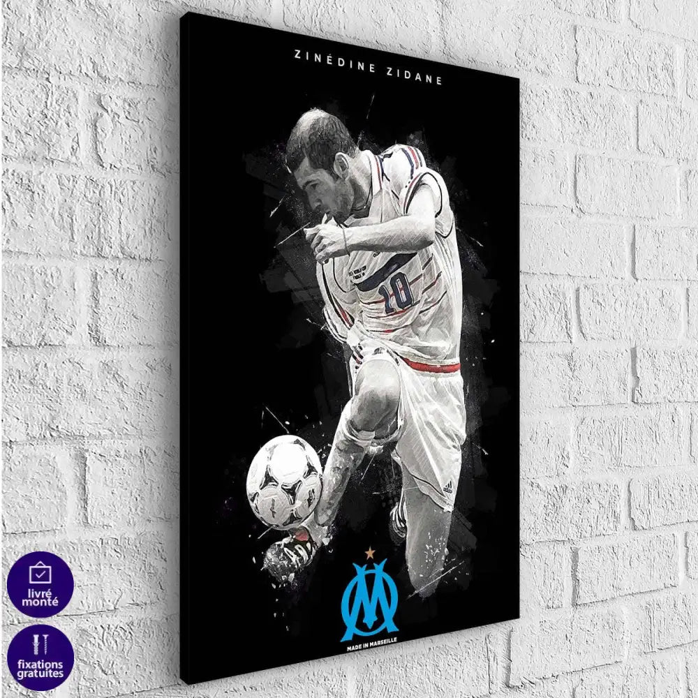 Tableau Olympique de Marseille Zidane - Montableaudeco