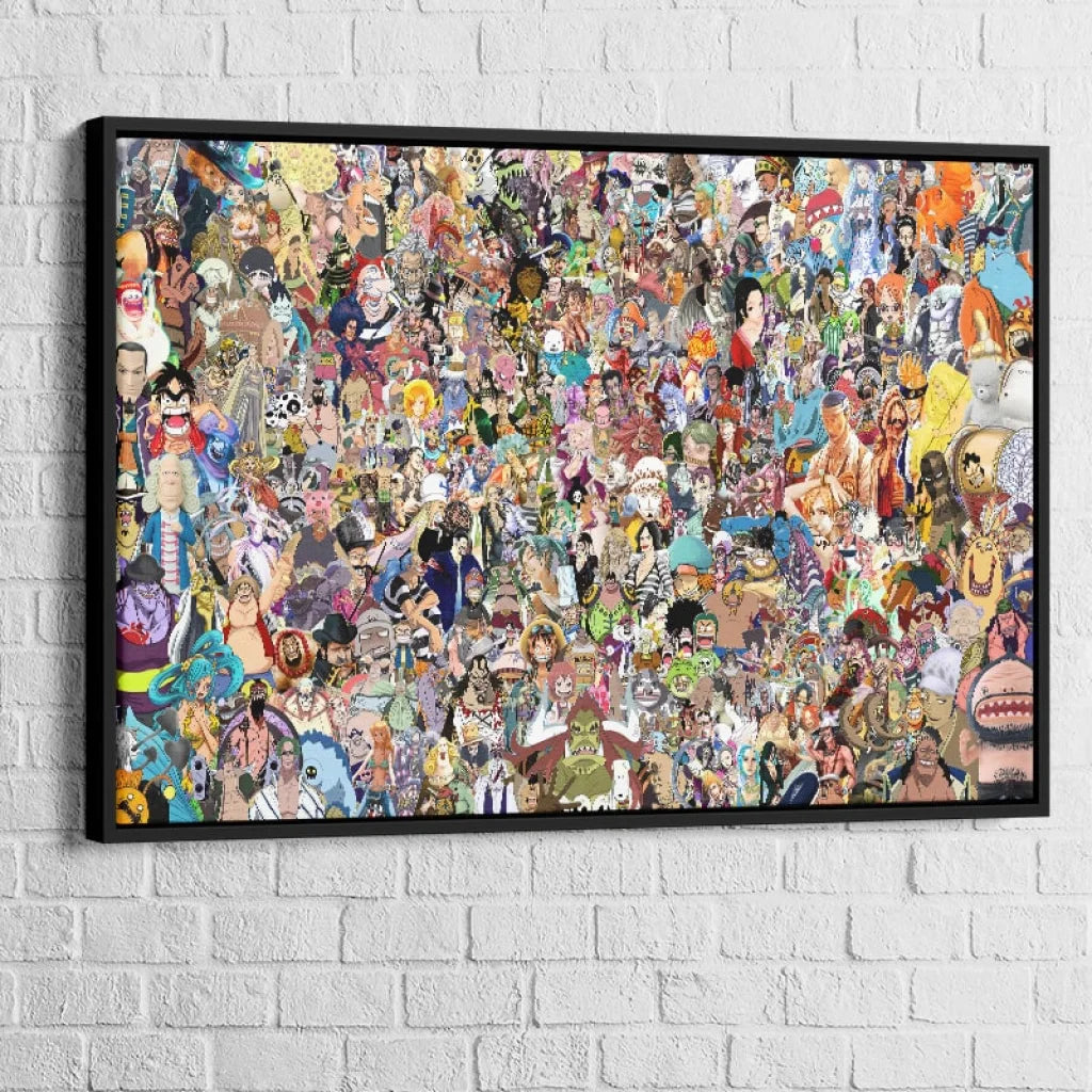 Tableau One Piece L’Héritage de Gol D. Roger 40x60cm / Cadre Noir Tableau One Piece